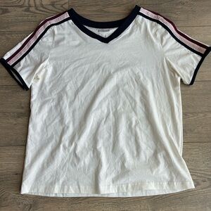 Bohme Skater Tee with Navy and Pink Accents